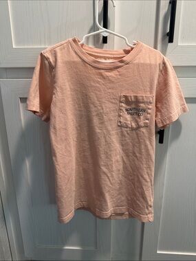 The Southern Shirt Company Kids Peach Short-Sleeve Tee with Pocket